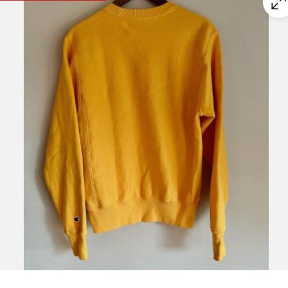 Vintage Champion Reverse Weave Sweatshirt Adult Small Yellow Gold Pullover - Picture 2 of 5
